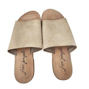 Free People Womens Sandals Size 38 Leather Beige Made In India